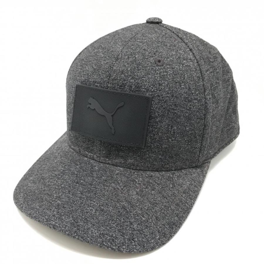 PUMA（プーマ） キャップ 杢グレー×黒 マジックテープワッペン OSFA