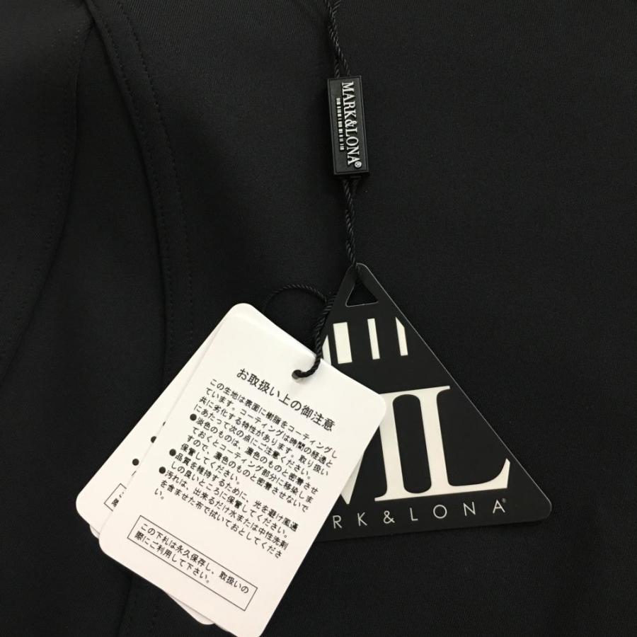 MARK&LONA マークアンドロナ スカート 黒×白 ウエストゴム ロゴ MARK&LONA マークアンドロナ スカート 黒×白 ウエストゴム ロゴ