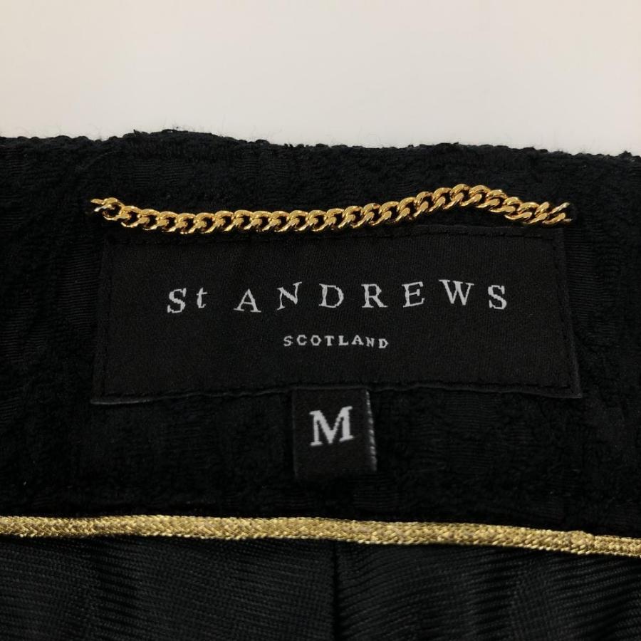 St ANDREWS セントアンドリュース スカート 黒 レース調 内側インナー