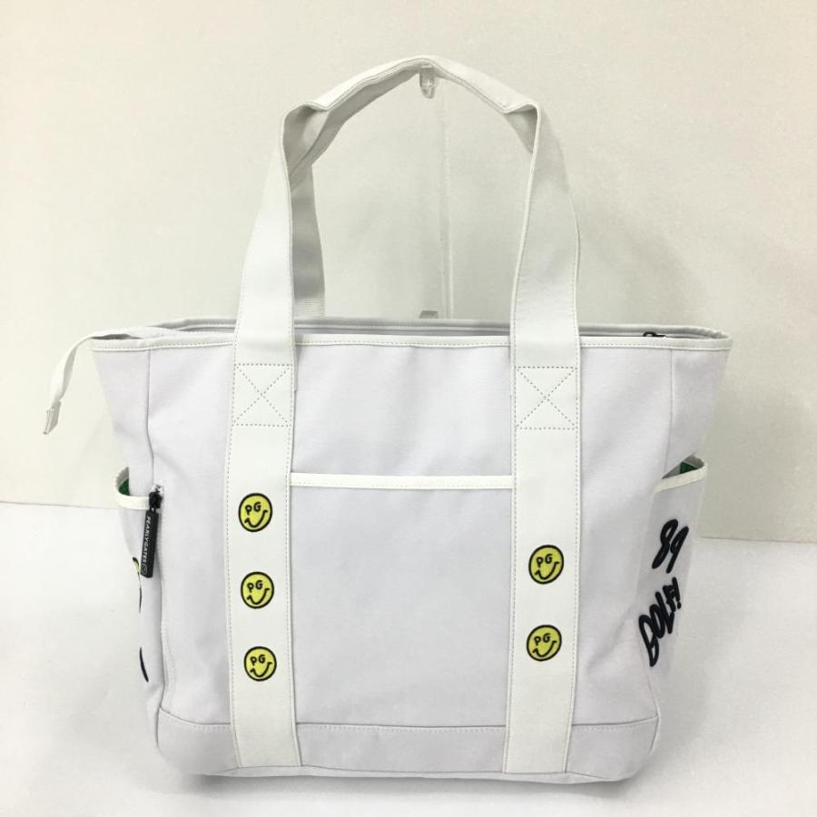 PEARLY GATES パーリーゲイツ ロッカーバッグ 白×イエロー ニコ PEARLY GATES パーリーゲイツ ロッカーバッグ 白×イエロー ニコ