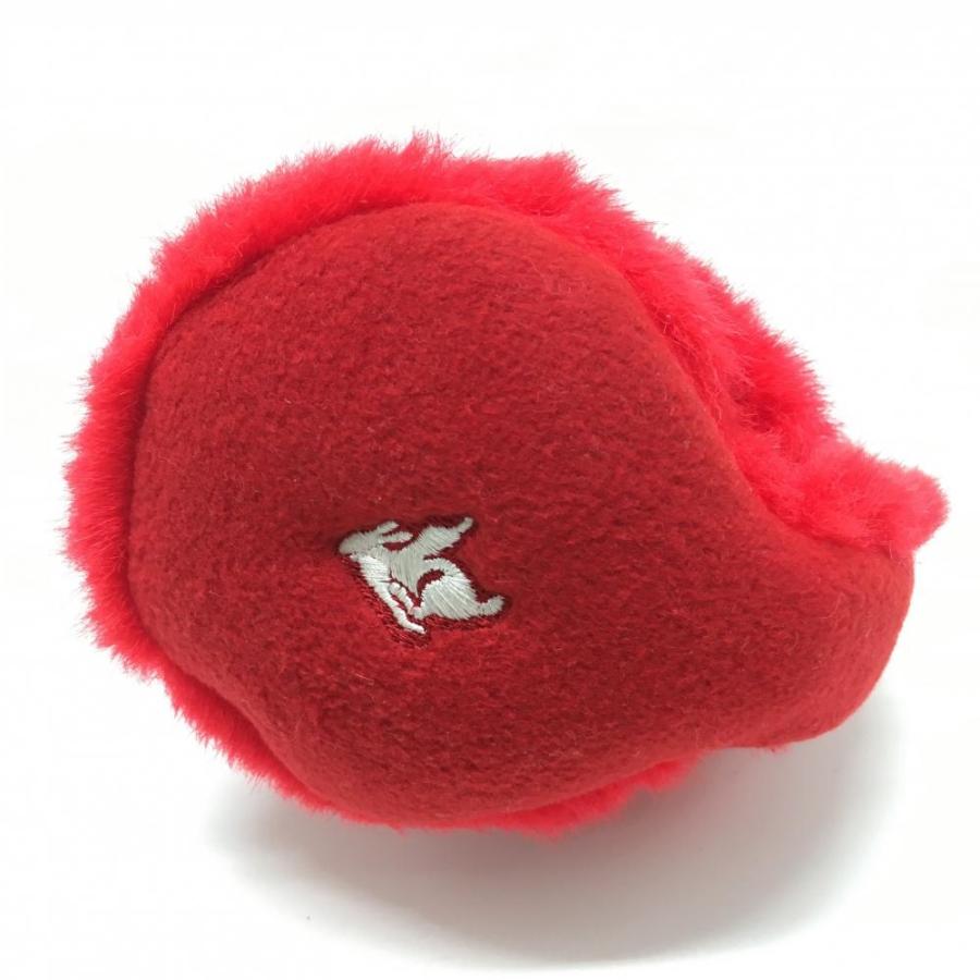 美品】パーリーゲイツ イヤーマフ 耳当て レッド×白 フリース 裏地