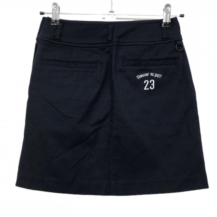 23区GOLF 23区ゴルフ スカート ネイビー ロゴ白 麻混 レディース 55