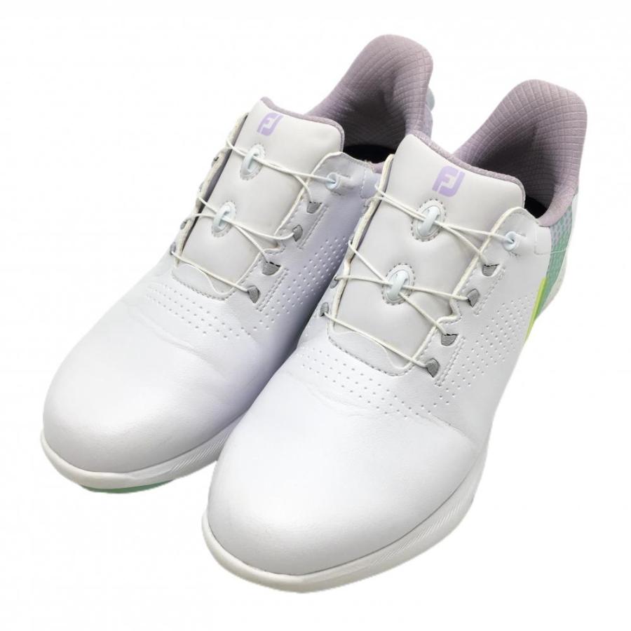 footjoy レディースゴルフシューズ24白パープル