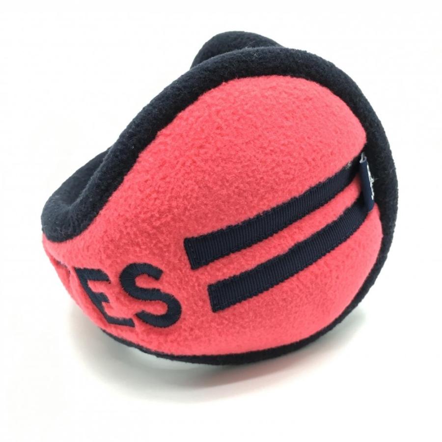 超美品】パーリーゲイツ フリースイヤーマフ 耳当て ピンク×ネイビー