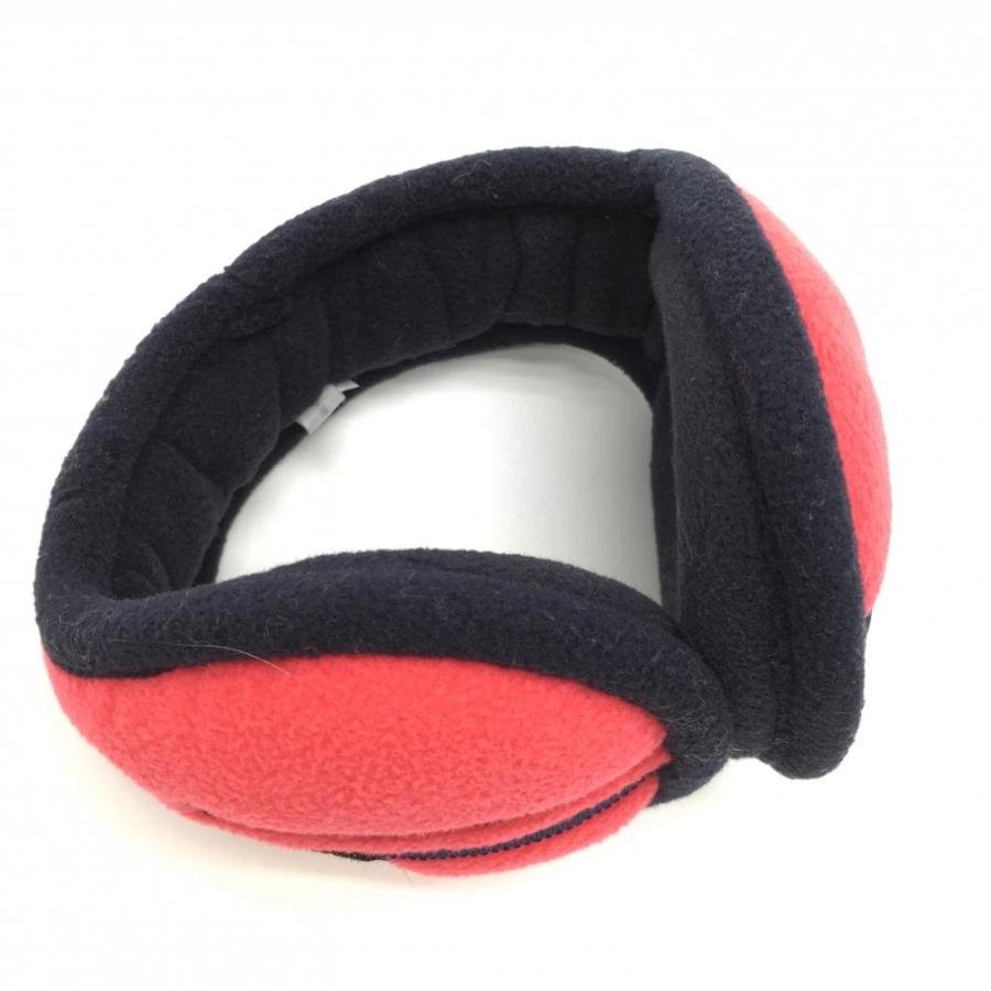 超美品】パーリーゲイツ フリースイヤーマフ 耳当て ピンク×ネイビー