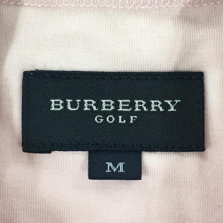 BURBERRY バーバリーゴルフ 長袖ハイネックシャツ ピンク 袖白 BURBERRY バーバリーゴルフ 長袖ハイネックシャツ ピンク 袖白