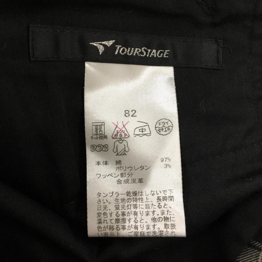 TOURSTAGE ツアーステージ パンツ 黒×ブラウン チェック ティー装着可