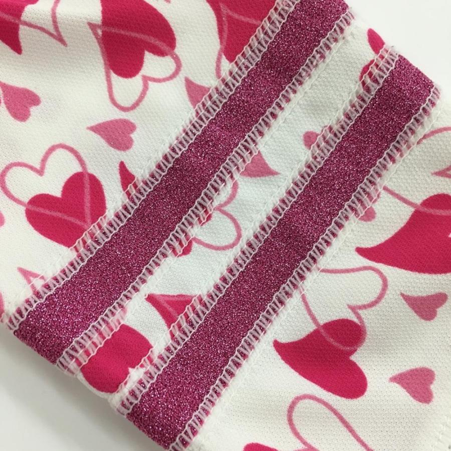 VIVA HEART（ビバハート） 長袖タートルネックシャツ 白×ピンク ハート