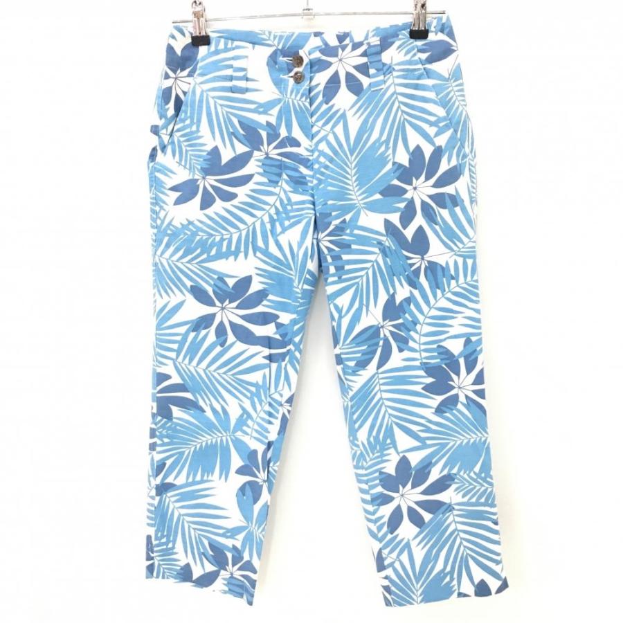 Loudmouth - 【新品】ラウドマウス パンツ ブルー×グリーン ゴルフトリップ 総柄 レディース S ゴルフウェア LOUDMOUTH LOUDMOUTH（ラウドマウスゴルフ） ラウドマウス 七分丈パンツ 白