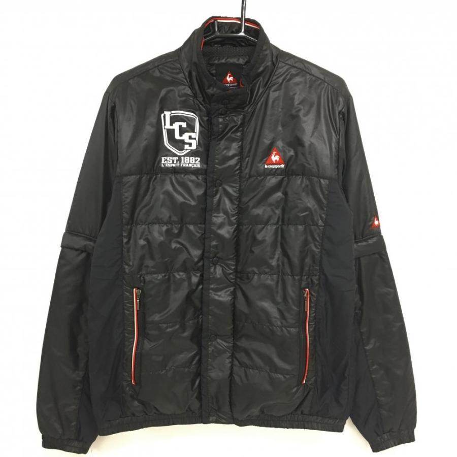 ルコック 2WAY中綿ジャケット 黒 袖着脱可 メッシュ裏地 メンズ L  