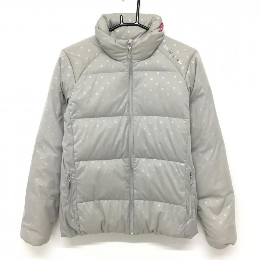 マンシングウェア ダウンジャケット グレー ドット地模様 Urbild4D  