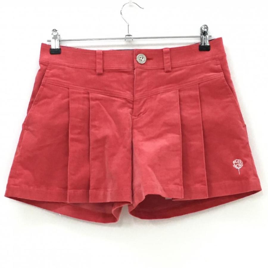 サマンサタバサ UNDER25 コーデュロイショートパンツ レッド 一部