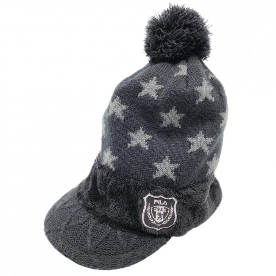 パーリーゲイツ 星マークつば付きニットワッチ　ボーダー パーリーゲイツ 星マークつば付きニットワッチ ボーダー