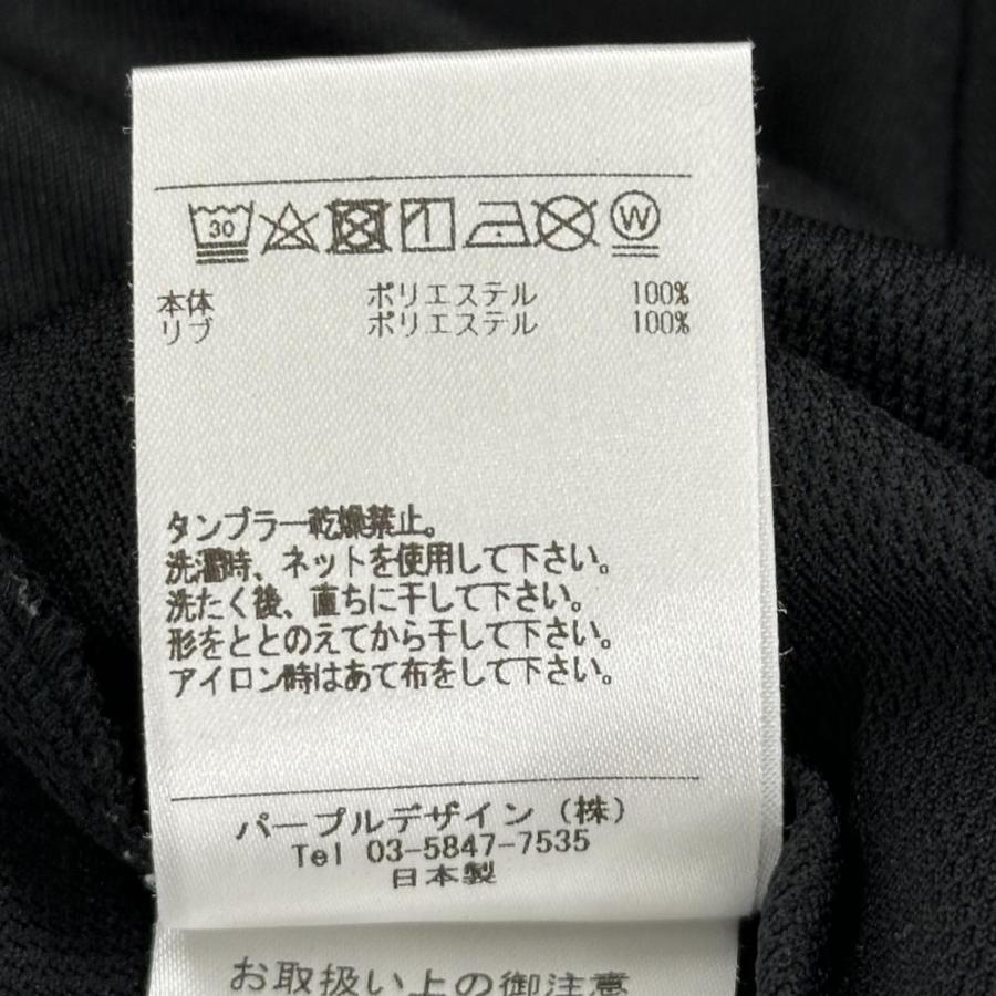 ディセンバーメイ 半袖ポロシャツ 黒×白 背面ラインロゴ メンズ L