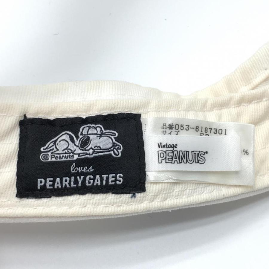 PEARLY GATES パーリーゲイツ×PEANUTS サンバイザー 白×レッド PEARLY GATES パーリーゲイツ×PEANUTS サンバイザー 白×レッド