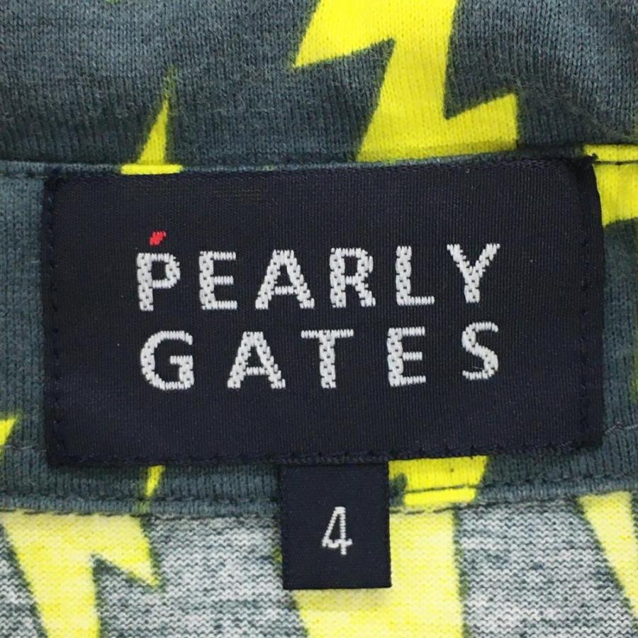 PEARLY GATES パーリーゲイツ 半袖ポロシャツ グレー×イエロー PEARLY GATES パーリーゲイツ 半袖ポロシャツ グレー×イエロー