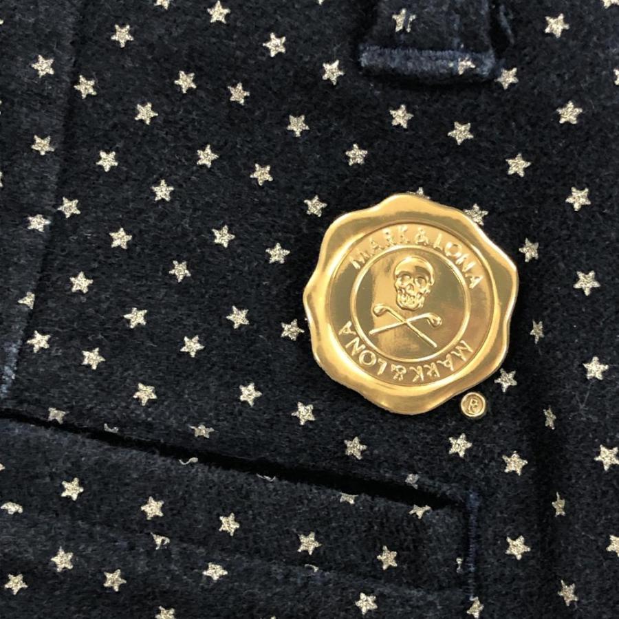 MARK&LONA マークアンドロナナイロンパンツ裏起毛メンズゴルフ星