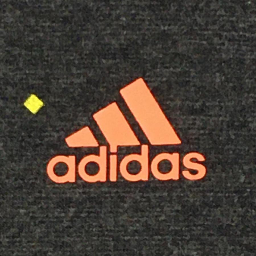 adidas（アディダス） 長袖ハイネックシャツ 杢黒×イエロー スクエア