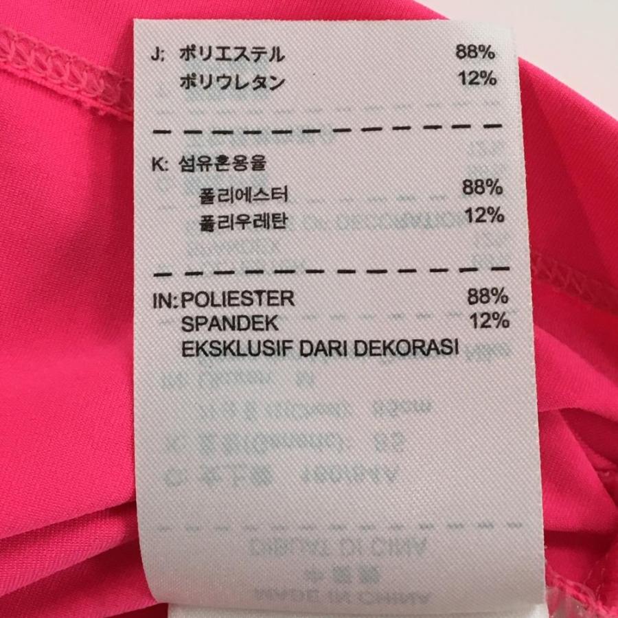 NIKE（ナイキ） ナイキゴルフ 半袖ポロシャツ 蛍光ピンク×黒 袖ライン