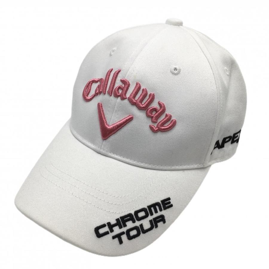 Callaway（キャロウェイ） キャップ 白×ピンク 立体ロゴ刺しゅう