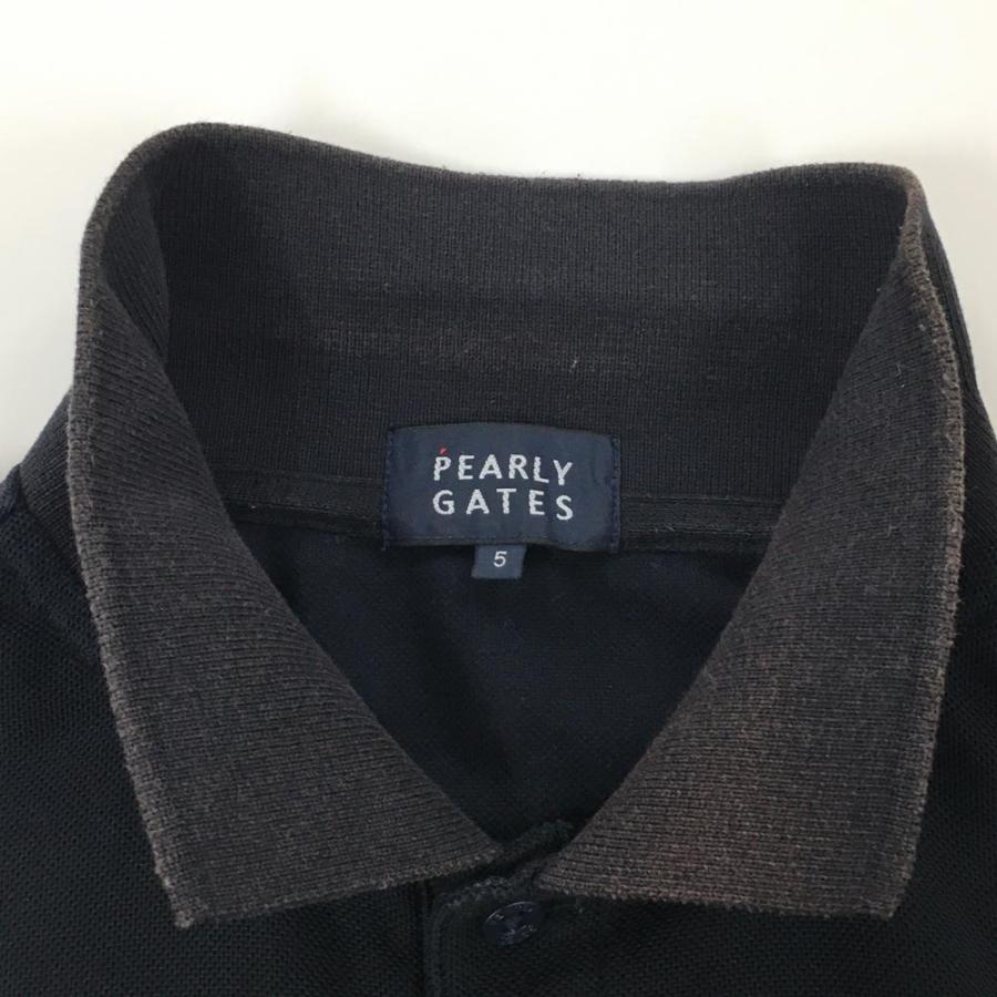 PEARLY GATES パーリーゲイツ 半袖ポロシャツ ダークネイビー×白 PEARLY GATES パーリーゲイツ 半袖ポロシャツ ダークネイビー×白