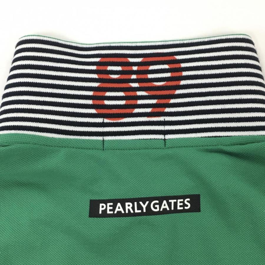 PEARLY GATES パーリーゲイツ 半袖ポロシャツ グリーン×黒 ニコ PEARLY GATES パーリーゲイツ 半袖ポロシャツ グリーン×黒 ニコ