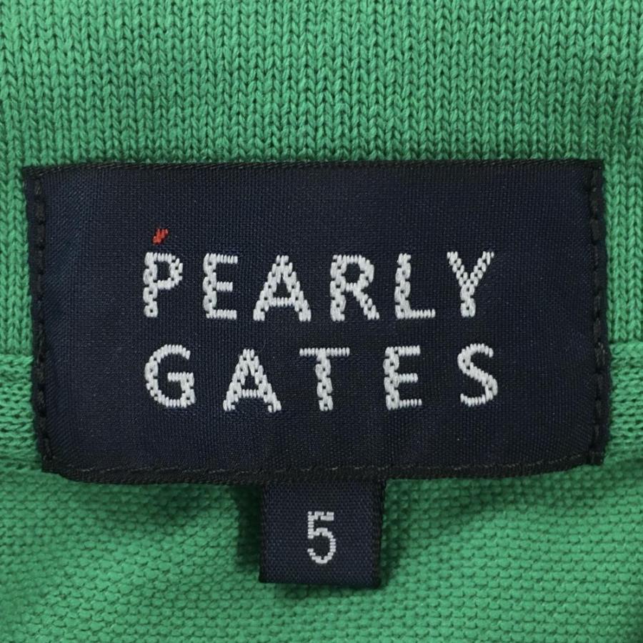 PEARLY GATES パーリーゲイツ 半袖ポロシャツ グリーン×黒 ニコ PEARLY GATES パーリーゲイツ 半袖ポロシャツ グリーン×黒 ニコ