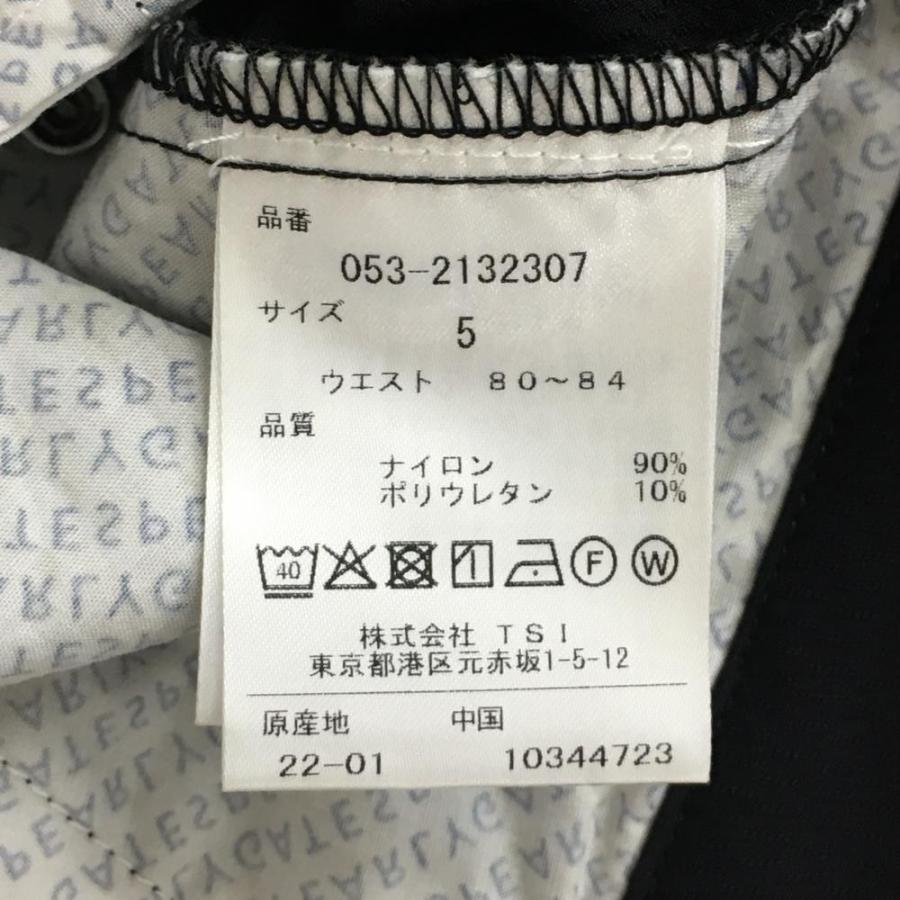 PEARLY GATES（パーリーゲイツ） カーゴハーフパンツ 黒×レッド 織生地