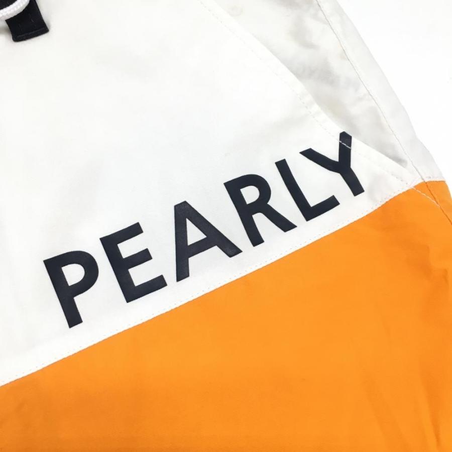 PEARLY GATES（パーリーゲイツ） ハーフパンツ 白×オレンジ バイカラー