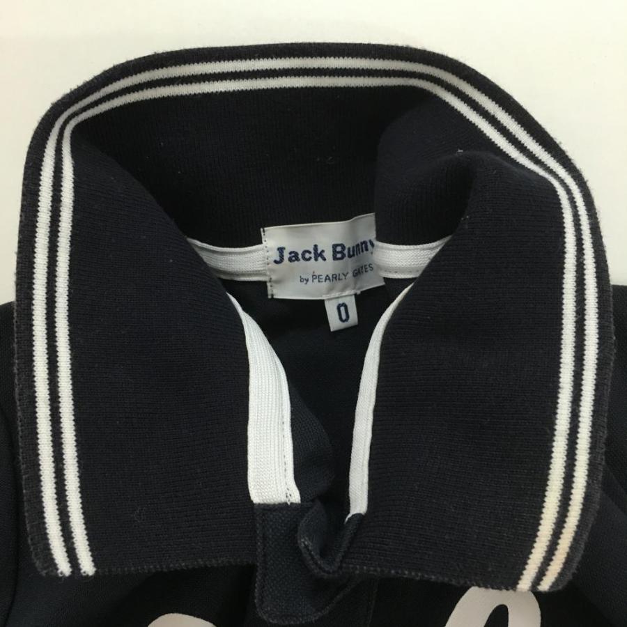 Jack Bunny!!（ジャックバニー） 半袖ポロシャツ ネイビー×白
