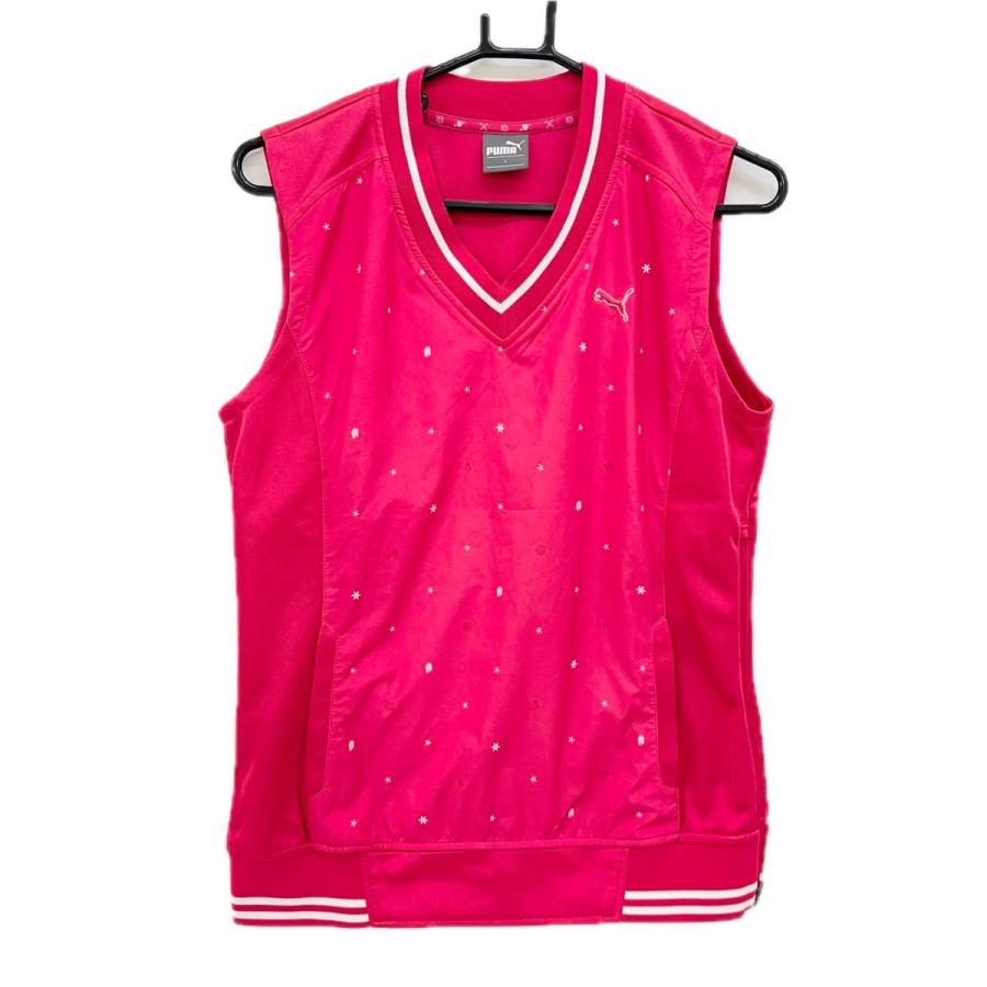Puma ピンク Vネック ジャケット PUMA プーマ アウターベスト