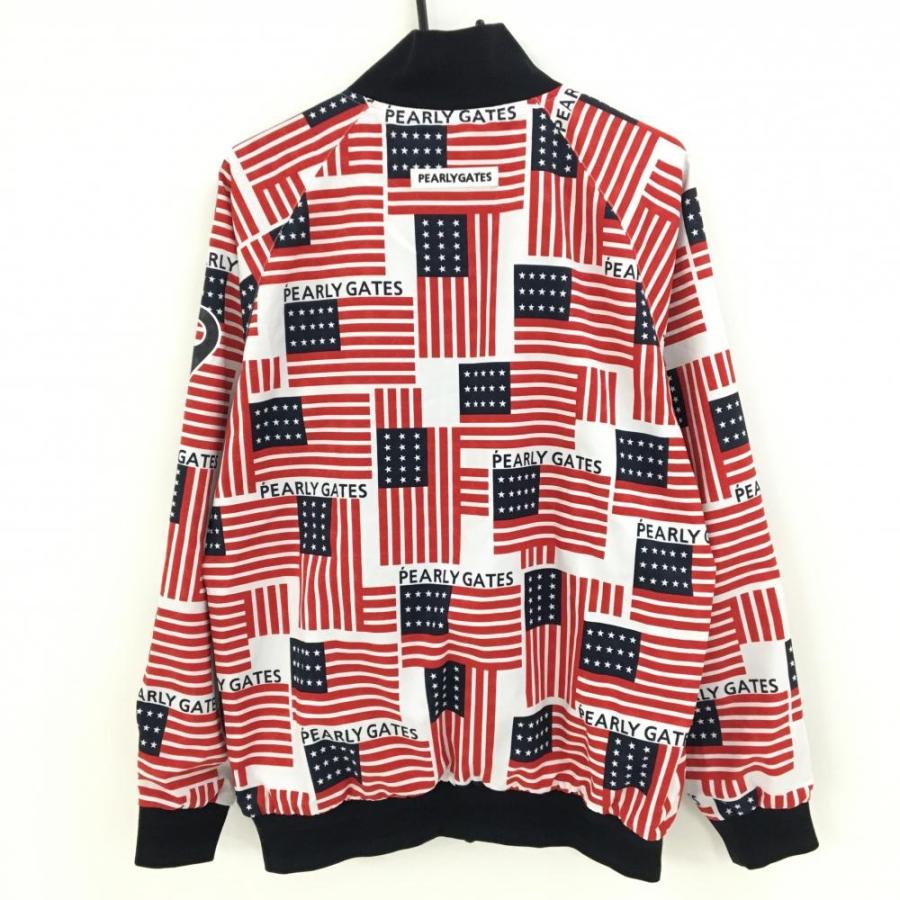 新品パーリーゲイツ星条旗柄ブルゾンサイズ1 PEARLY GATES パーリーゲイツ ジャケットブルゾン 白×レッド