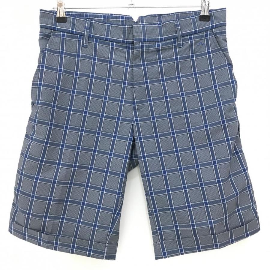 新品 J.LINDEBERG ジェイリンドバーグ チェック ハーフパンツ J.LINDEBERG（ジェイリンドバーグ） ハーフパンツ グレー×ネイビー