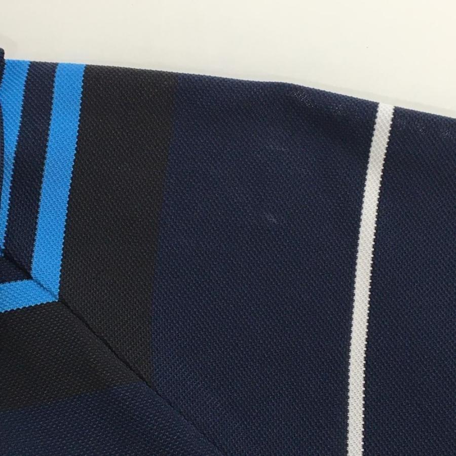 PEARLY GATES（パーリーゲイツ） 半袖ポロシャツ ネイビー×パープル