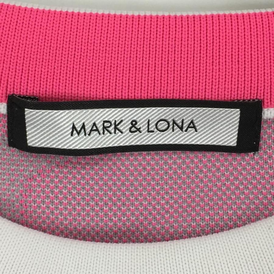 マークアンドロナ セーター ピンク×グレー 一部カモフラ スカル 迷彩