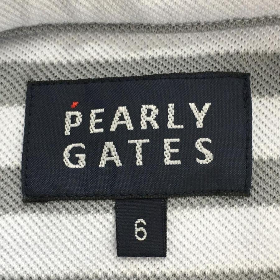 PEARLY GATES（パーリーゲイツ） 半袖シャツ ライトグレー×グレー