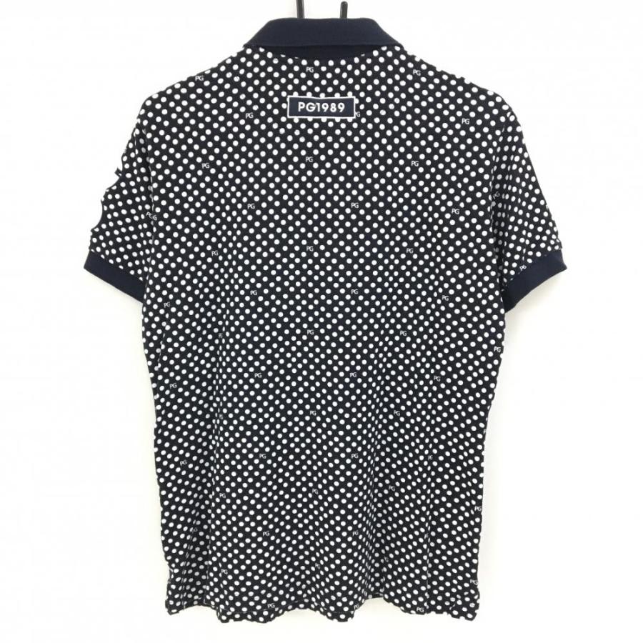 PEARLY GATES パーリーゲイツ 半袖ポロシャツ ネイビー×白