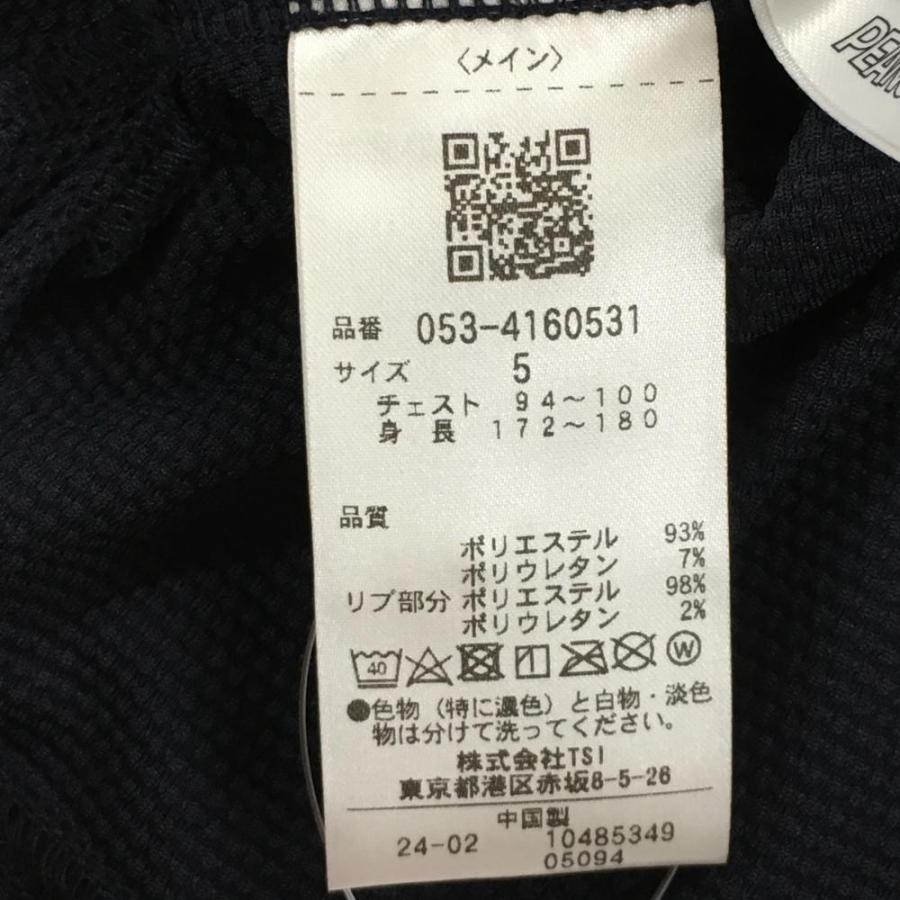 PEARLY GATES パーリーゲイツ×PEANUTS 半袖ポロシャツ ネイビー×白