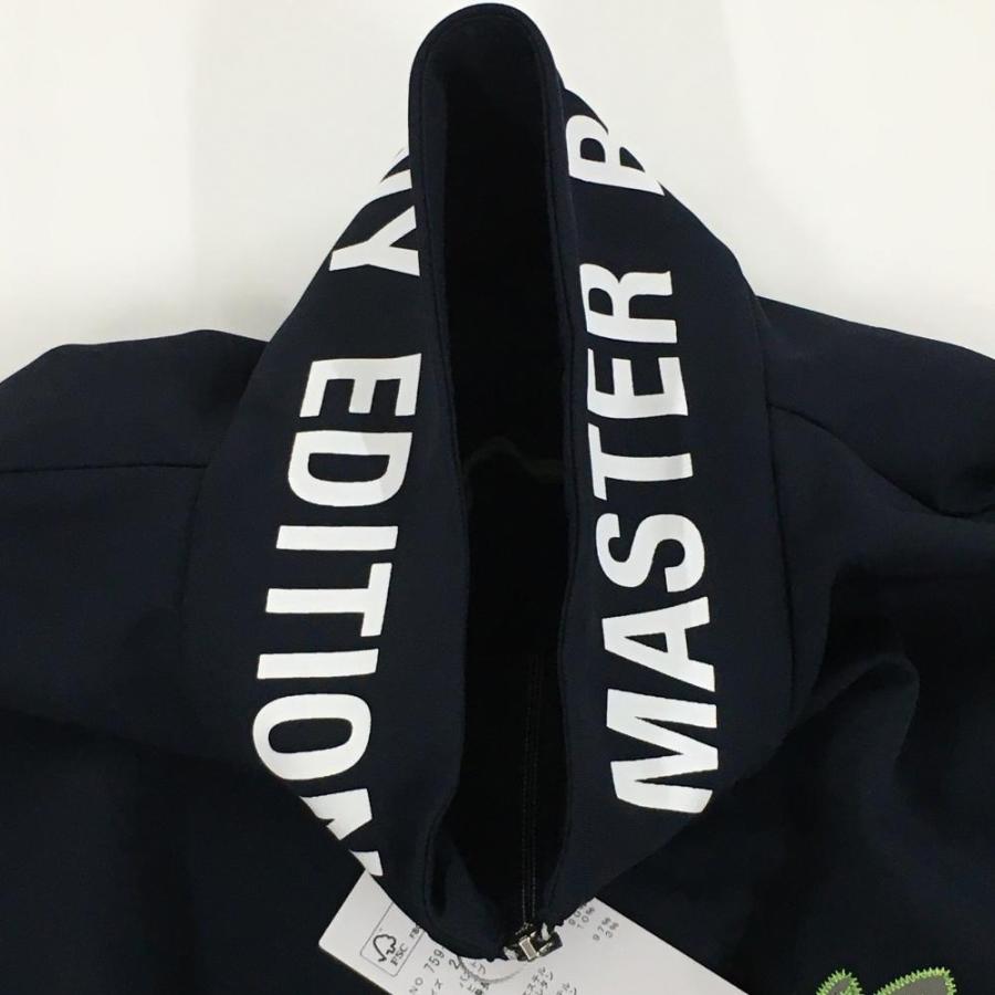 マスターバニー 半袖ハイネックワンピース ネイビー×白 レディース 2(L  