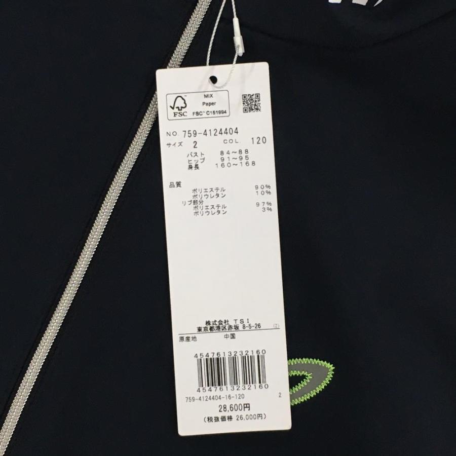 マスターバニー 半袖ハイネックワンピース ネイビー×白 レディース 2(L  