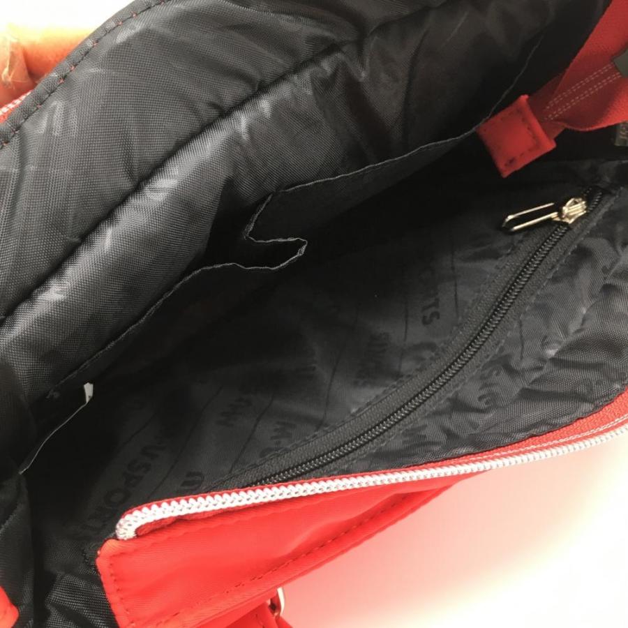 M・U SPORTS MUスポーツ カートバッグ レッド ドッグワッペン 内外