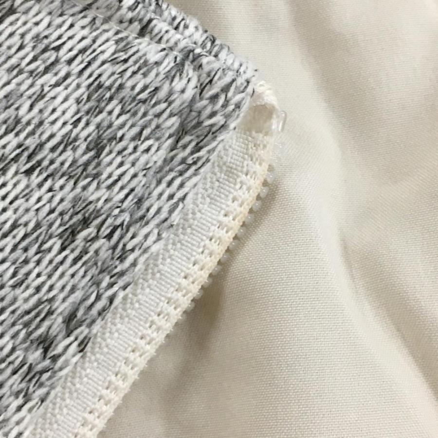 Jack Bunny!!（ジャックバニー） ニットブルゾン 杢グレー×ライト