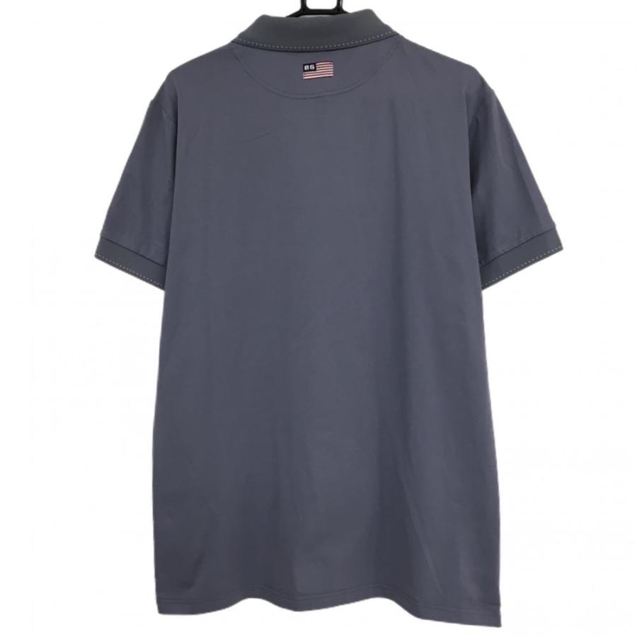 BRIEFING GOLF ブリーフィング 半袖ポロシャツ グレー ステッチ BRIEFING GOLF ブリーフィング 半袖ポロシャツ グレー ステッチ