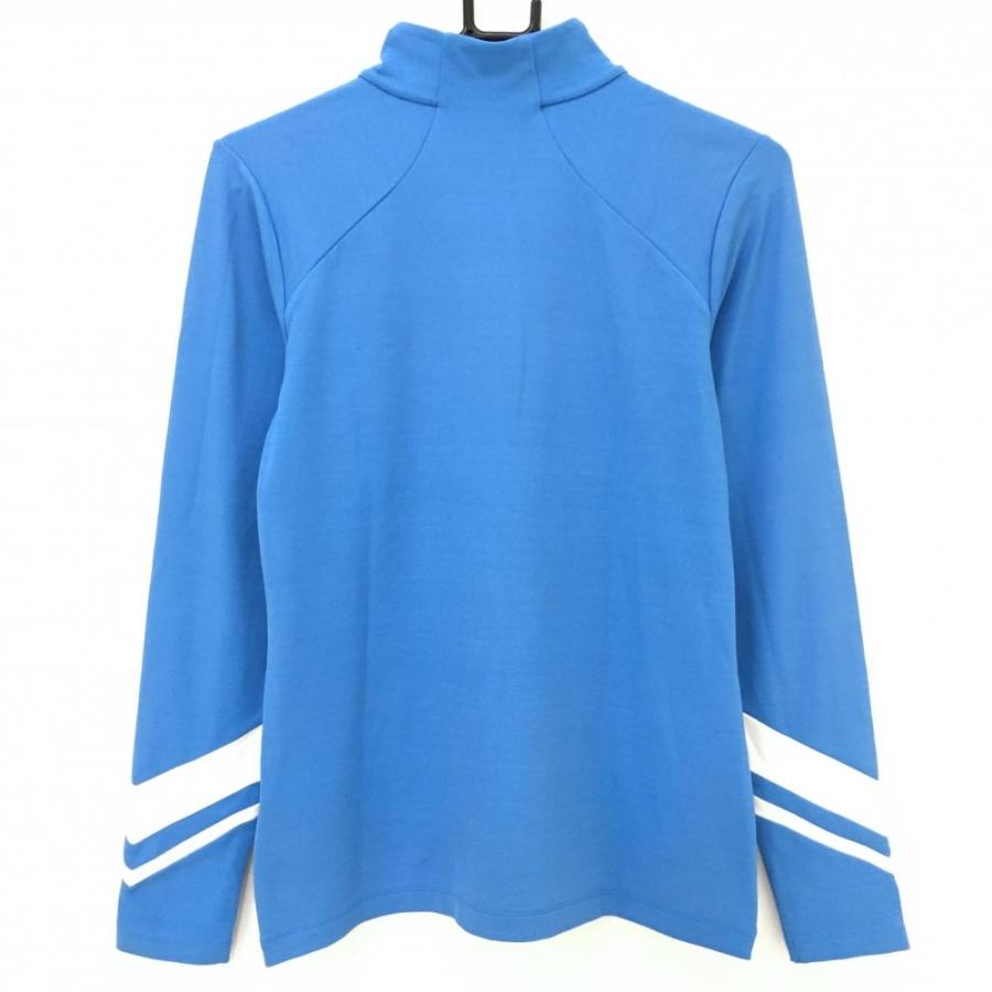 DESCENTE デサントゴルフ 長袖ハイネックシャツ ライトブルー×白 DESCENTE デサントゴルフ 長袖ハイネックシャツ ライトブルー×白