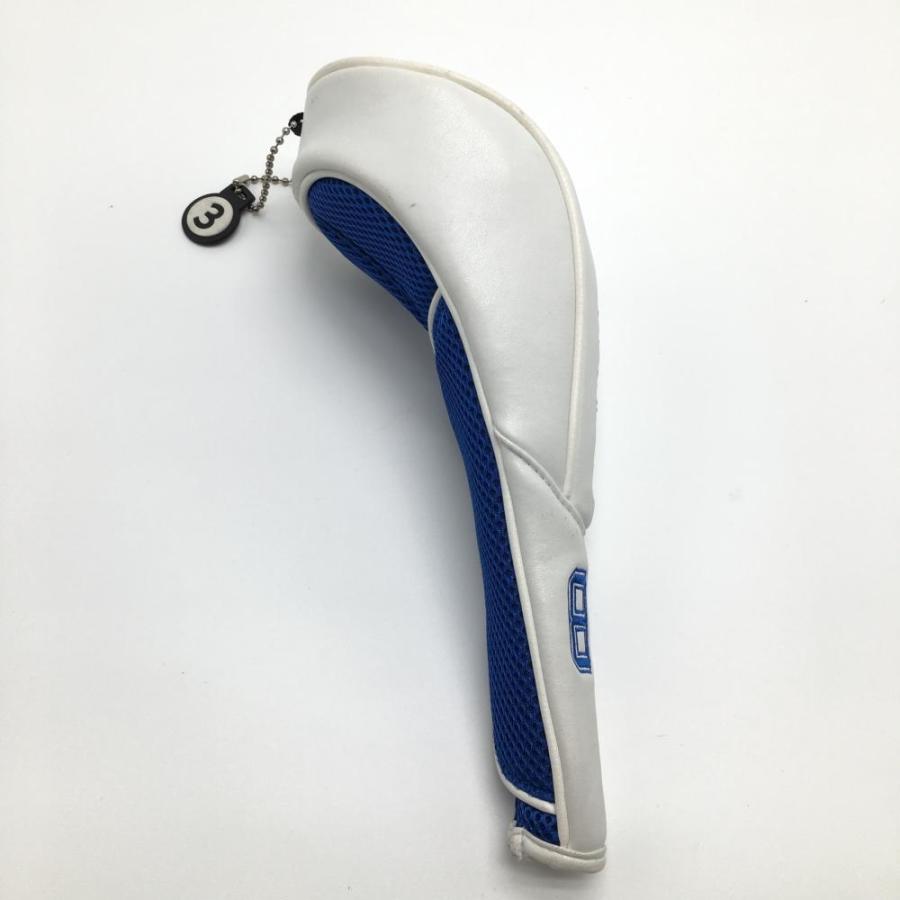 パーリーゲイツ ヘッドカバー 白×ブルー FW ニコちゃん スマイル パーリーゲイツ ヘッドカバー 白×ブルー FW ニコちゃん スマイル
