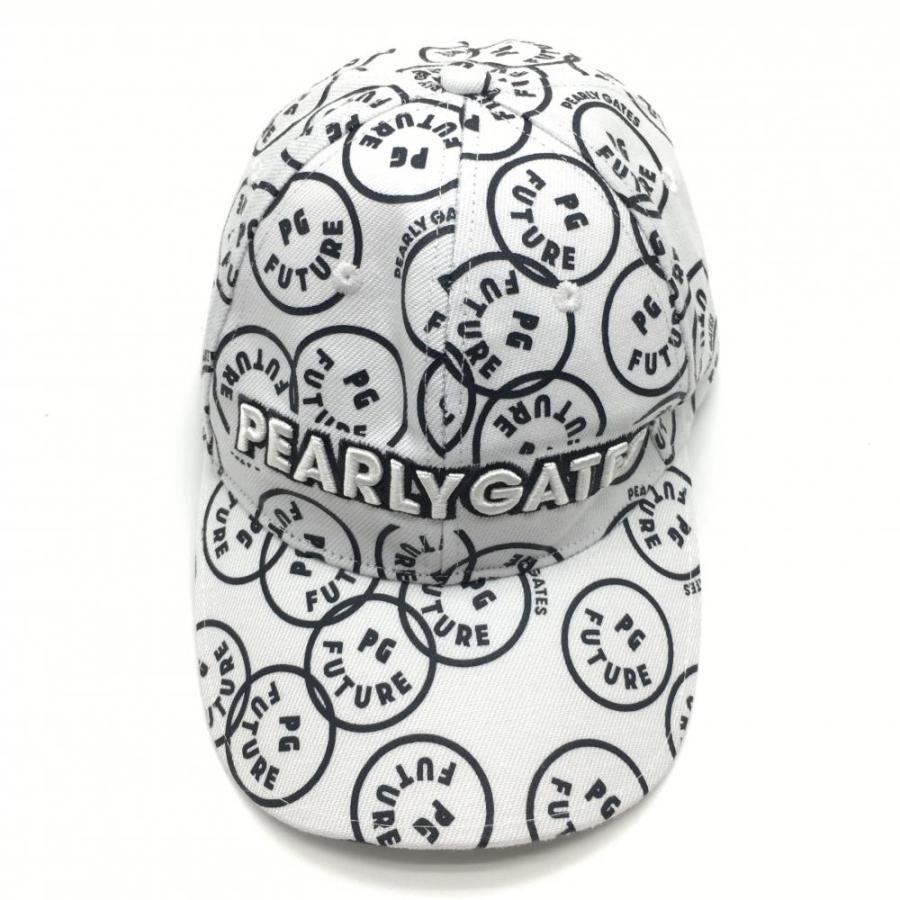 PEARLY GATES パーリーゲイツ キャップ 白×黒 PG FUTUREニコ