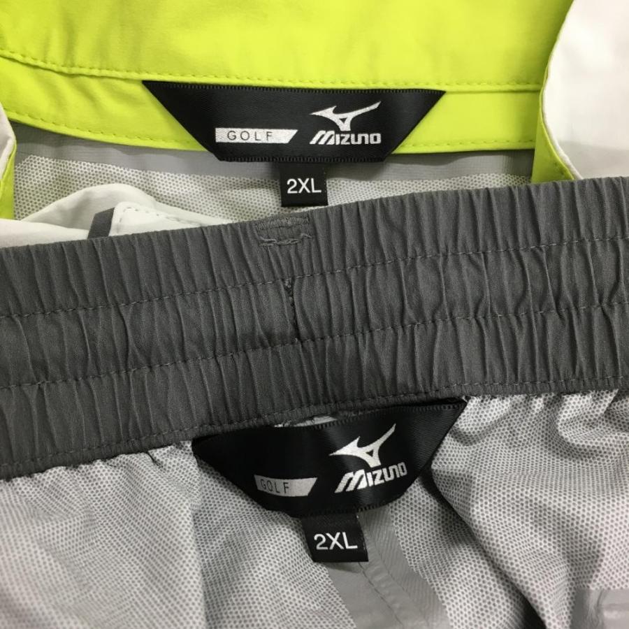 MIZUNO（ミズノ） レインウェア上下セット（2WAYブルゾン×パンツ）白
