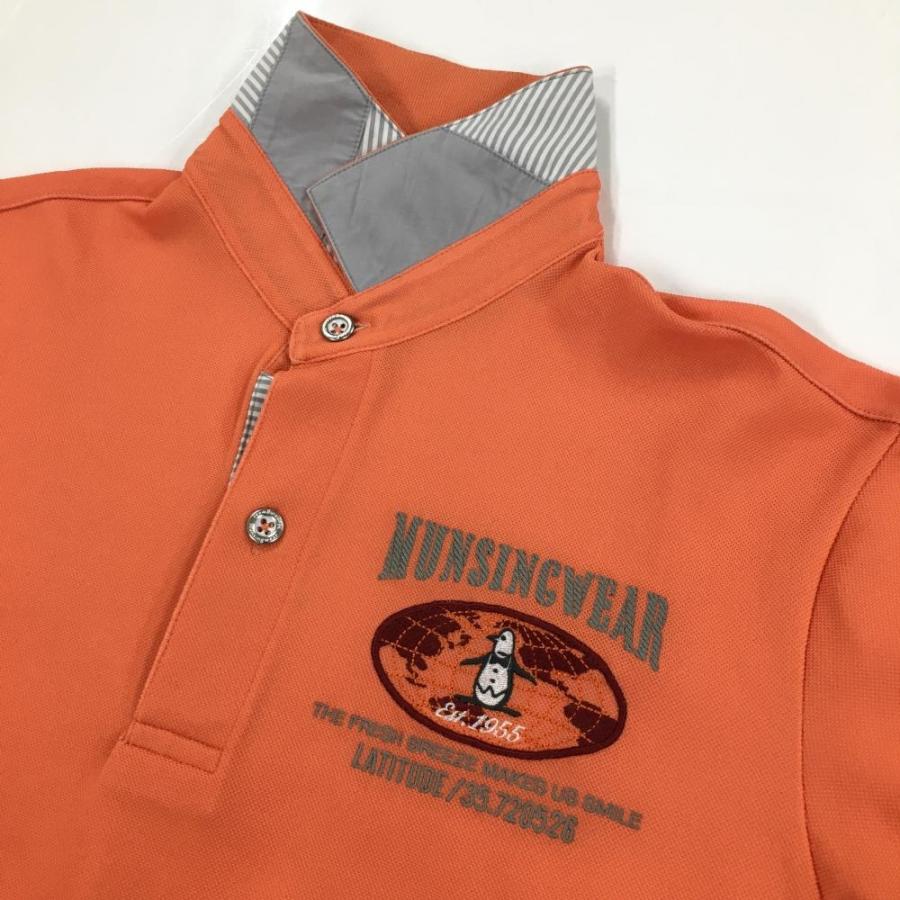 Munsingwear（マンシングウェア） 半袖ポロシャツ オレンジ 胸元ロゴ