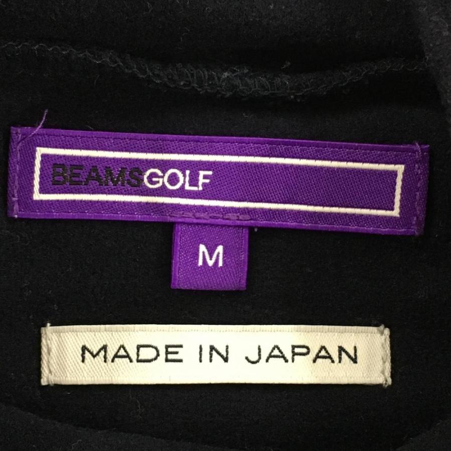 BEAMS ビームスゴルフ 長袖ハイネックシャツ ネイビー 表微起毛