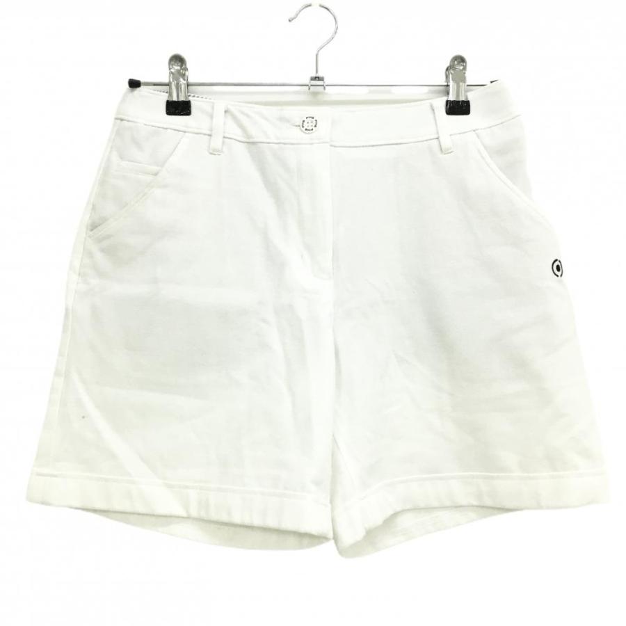 PING（ピン） ハーフパンツ 白 ロゴ黒 レディース m ゴルフウェア